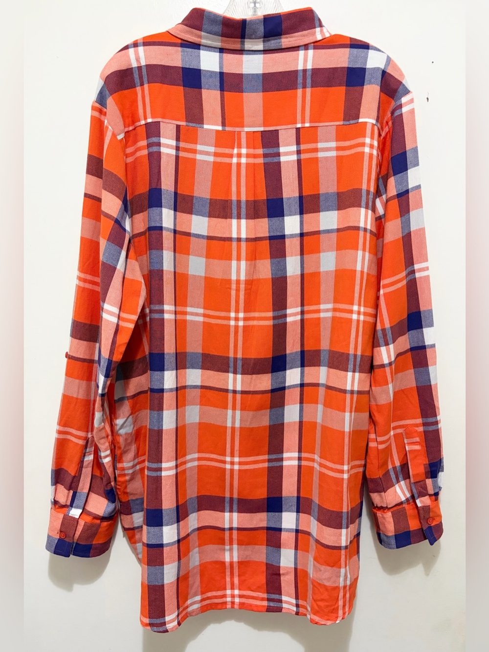 UG Apparel Clemson Tigers Boyfriend Plaid Flannel Button-Up Shirt XL NWT - Picture 3 of 8